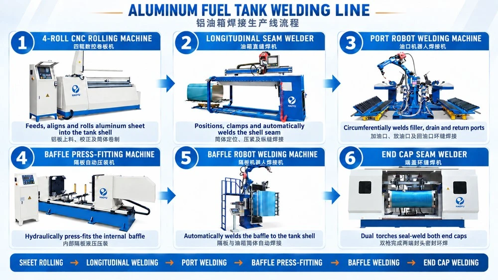 The Fuel Tank Welding Line Working process The Fuel Tank Welding Line Working process